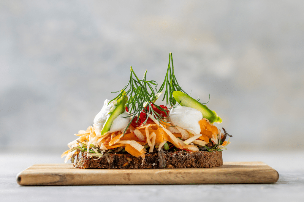 Smørrebrød med gulerod